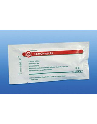 Lemon Sticks, Wattestäbchen für die Mundpflege - 25 x 3 Stück